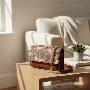 Stylish Faux Leather Tan and Brown Women's Crossbody Shoulder Bag New W/O Tags